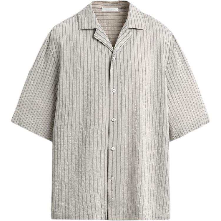 ZARA Shirts Men's Stripes Cuban Collar Moderate