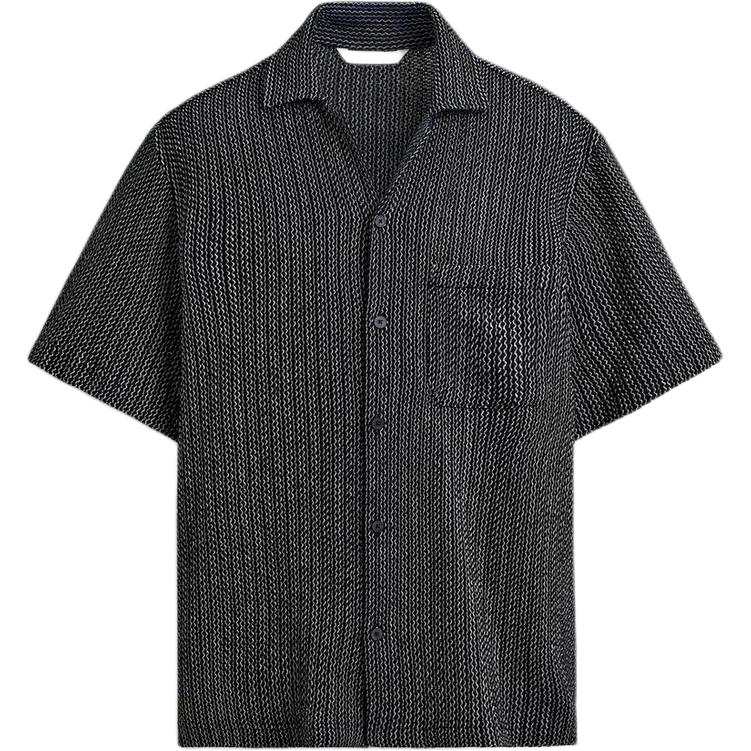 ZARA Shirts Men's Sea Blue Cuban Collar Moderate