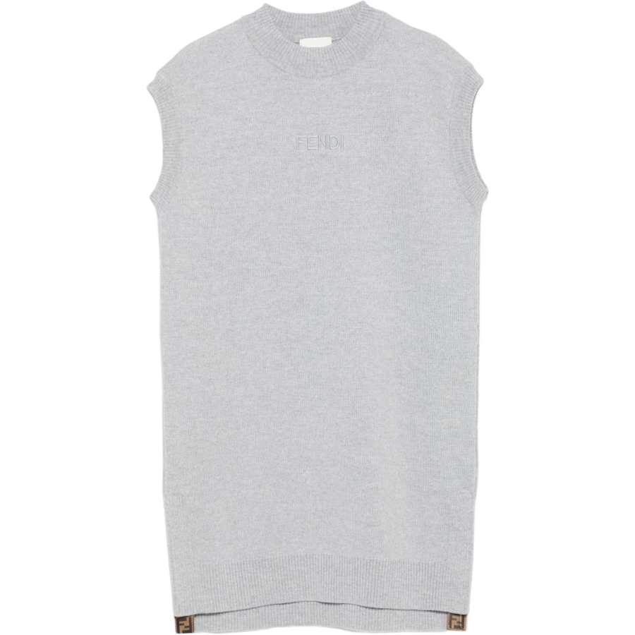 FENDI Kids Dresses Crew Neck Moderate Midi Dress Stretch