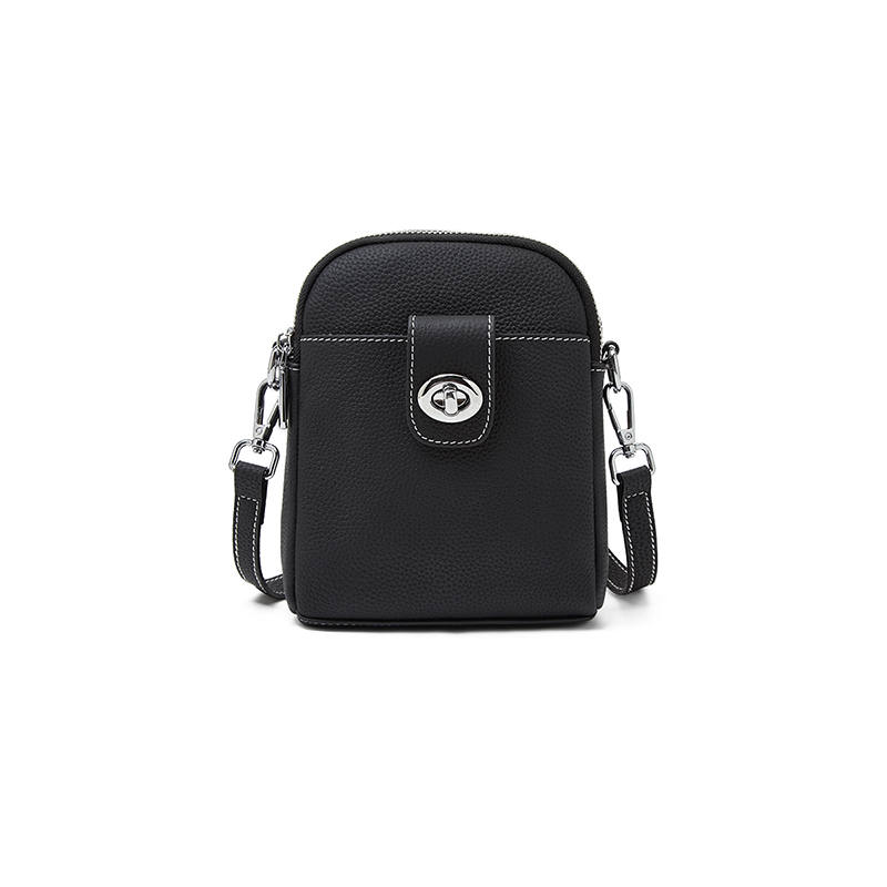 LAORENTOU Top Grain Cow Leather Shoulder Bag, Crossbody Bag Women's Black/Ecru/Gray/Caramel