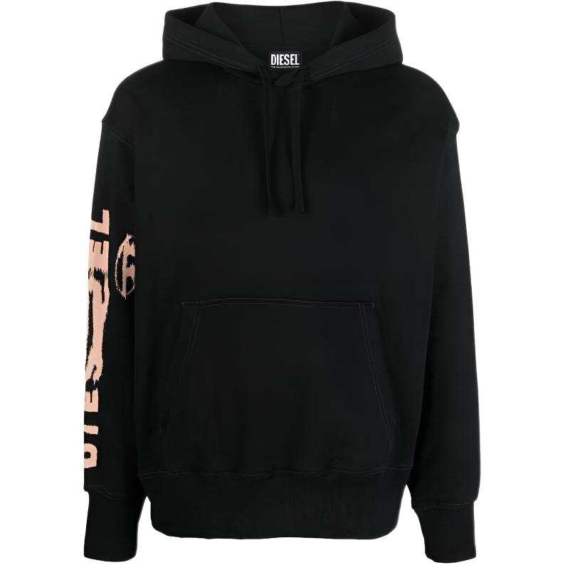 DIESEL Sweatshirts Men's Black Hooded Non Detachable Moderate Other