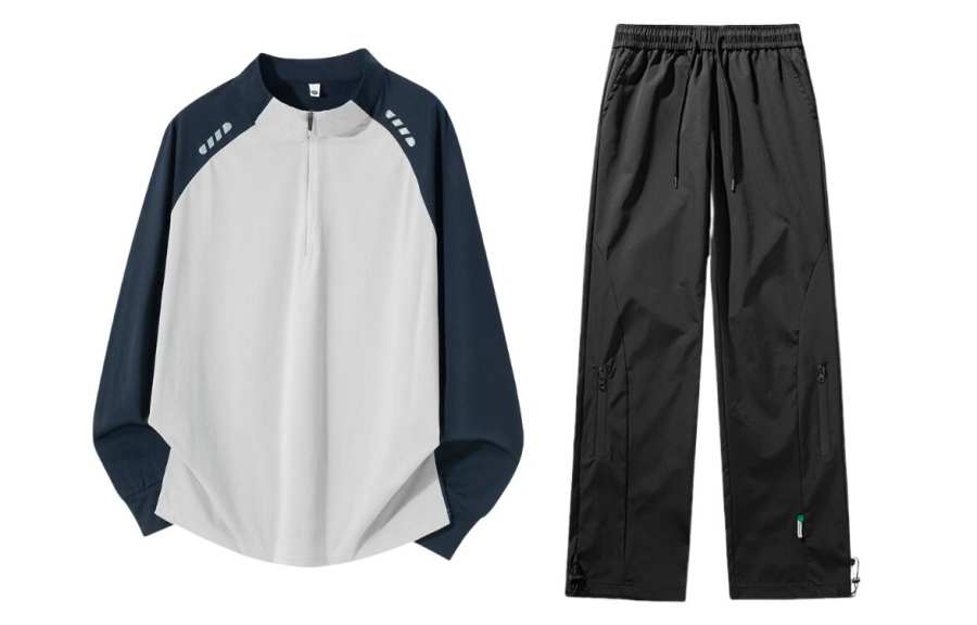 GWAF Sweatshirt Sets Unisex Stand Collar Moderate