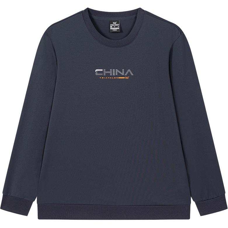 361° Sweatshirts Men's Dark Blue Crew Neck Moderate Regular