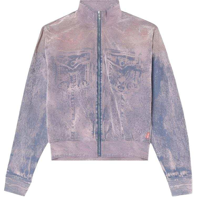 Diesel F-Slitly Zip-Up High Neck Sweatshirt