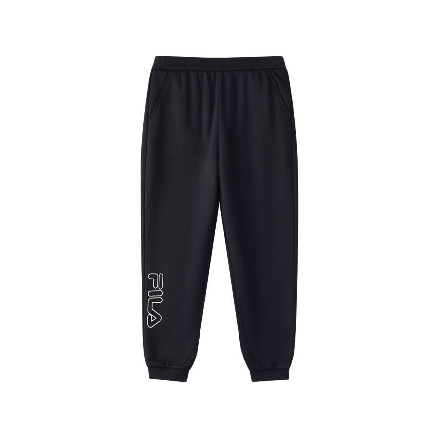 FILA KIDS Knitted Sweatpants Fleece Lined Thermal, Fashion Minimalist Style Loose Fit Legend Blue Kids'