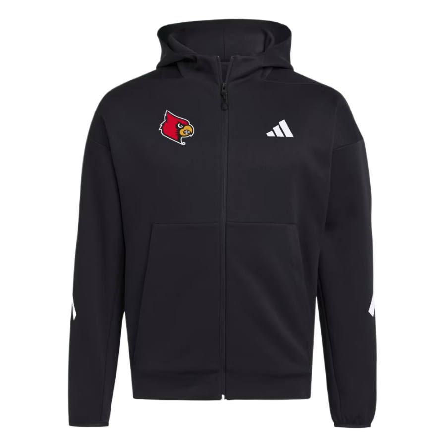 Adidas Adidas Free Shipping With AdiClub Louisville Cardinals Full Zip Player Travel Zne Hoodie