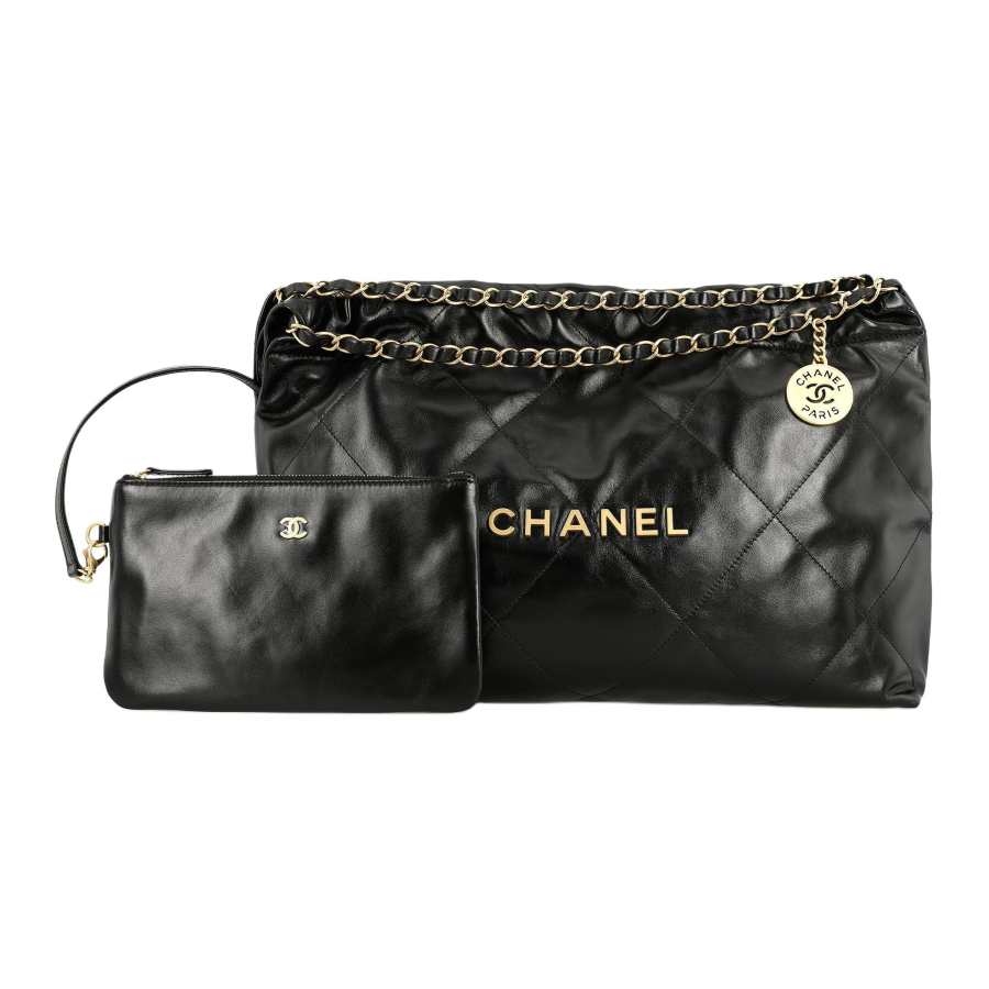 CHANEL 22Bag Leather Handbag, Shoulder Bag Women's Black