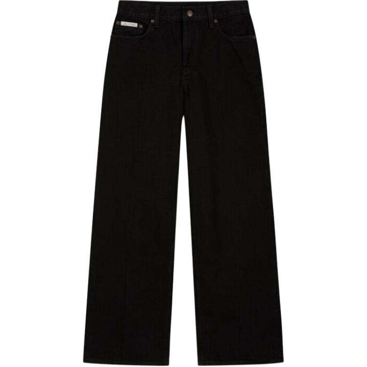 Calvin Klein Jeans Women's Black Moderate Straight Fit Pants