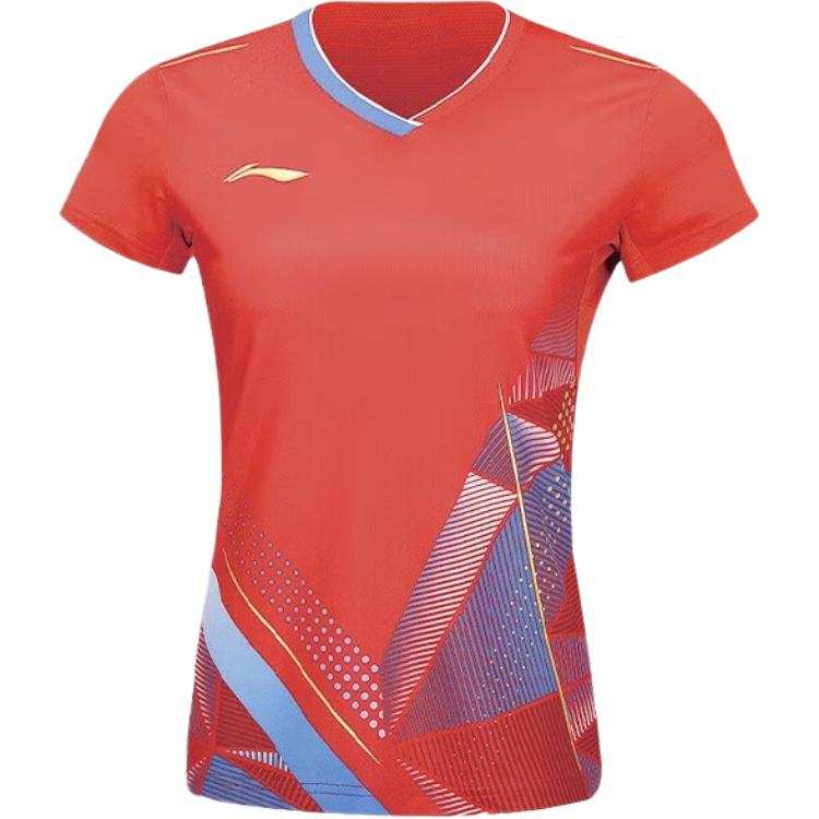 Li-Ning Li Ning Badminton Jerseys Unisex Red V Neck Moderate