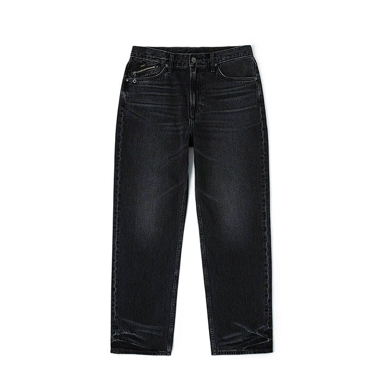Lee Jeans Men's Black Gray Color Moderate Straight Fit Pants