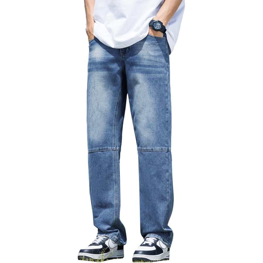 Tonlion Jeans Men's Medium Blue Moderate Straight Fit Pants