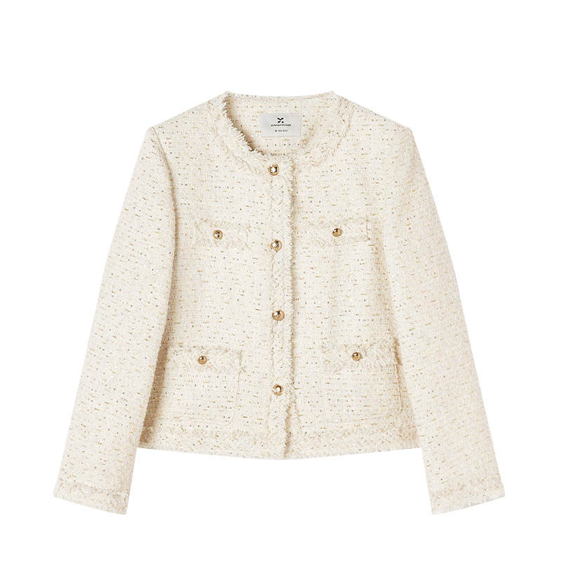 XIANGYING Jackets Women's Crew Neck Moderate