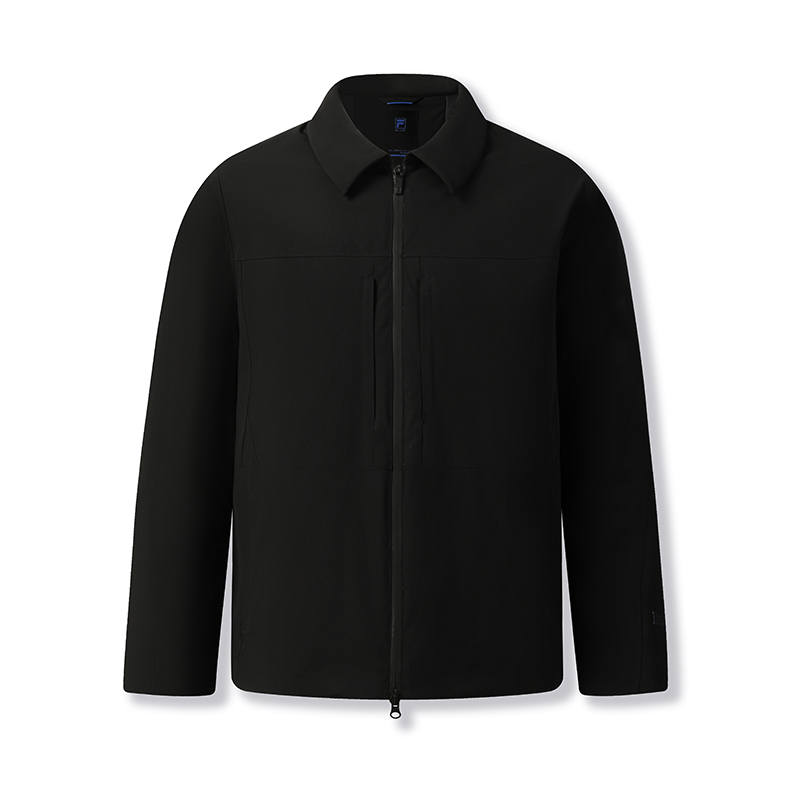 FILA BLUE Puffer Jackets Men's Jet Black Lapel Moderate Other