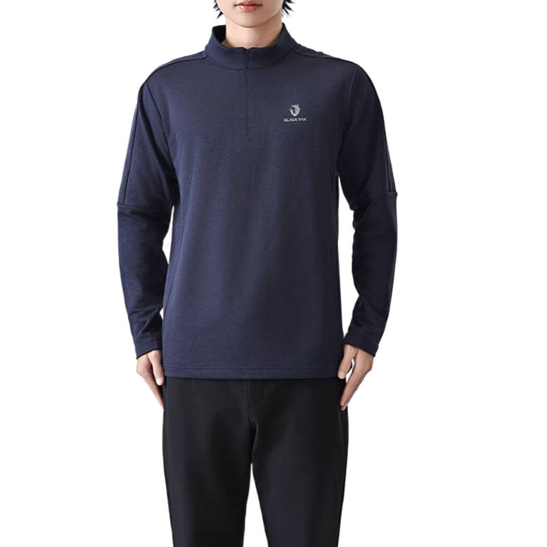 BLACK YAK DESIGNED BY MOUNTAINEERS T Shirts Men's Stand Collar