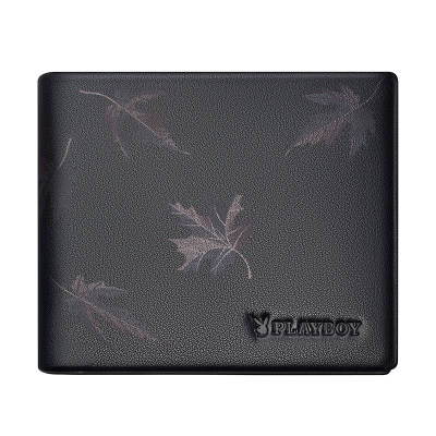 Playboy Cow Leather Wallet Men's Black