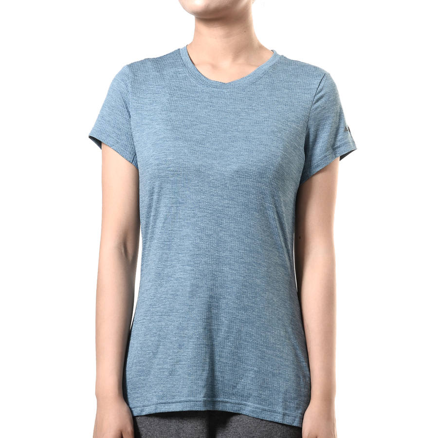 Adidas Adidas T Shirts Women's Blue Crew Neck Moderate Straight Fit