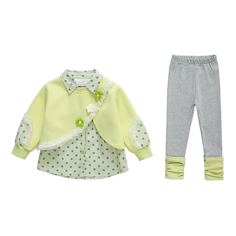PROTECTCAMEL PROTECTCAMEL Kids Two Piece Skirt Sets Polo Collar Moderate