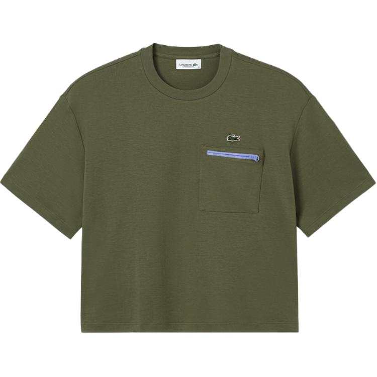 LACOSTE SS25 Drop Shoulder Sleeve T Shirt Women's