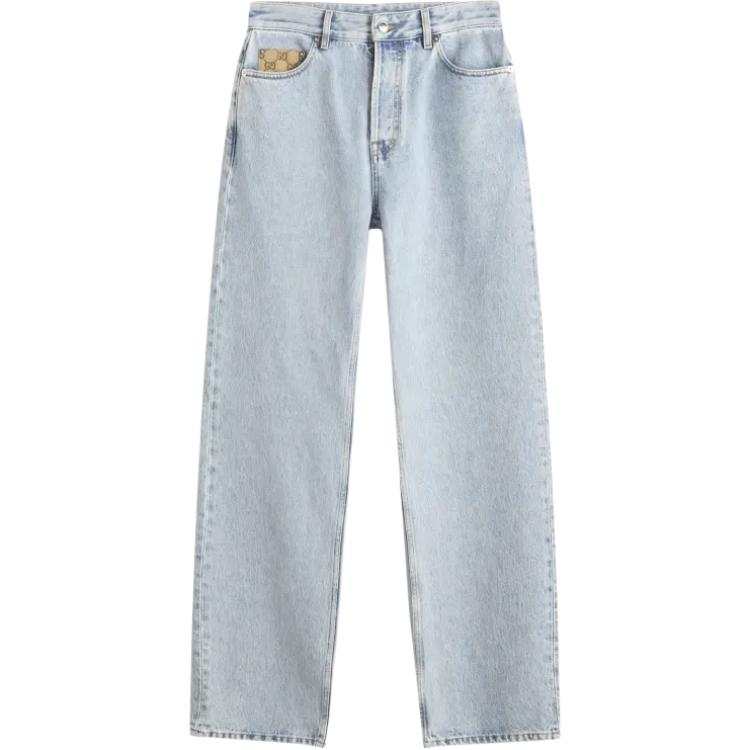 GUCCI GUCCI Gg Insert Washed Denim Jeans