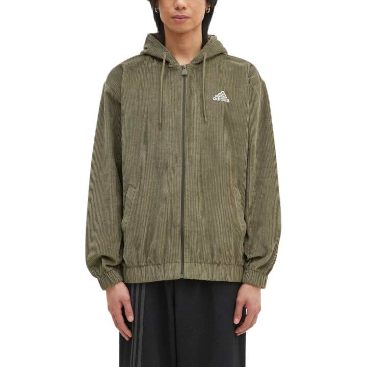 Adidas Adidas Hooded Corduroy Zip up Jacket