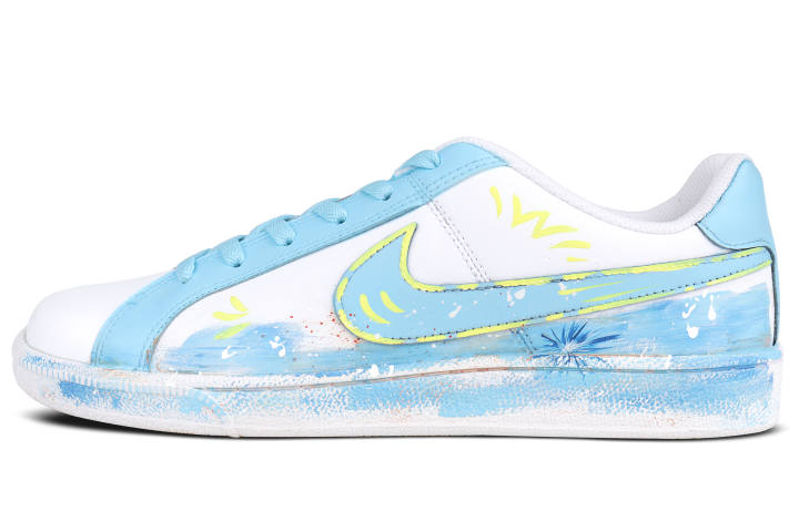 Nike Nike Court Royale Abrasion Resistant Low top Skateboard Shoes Men's White Blue