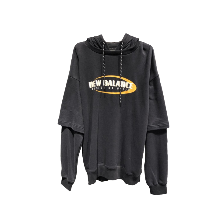 New Balance New Balance Sweatshirts Men's Black Hooded Moderate Mock Two Piece