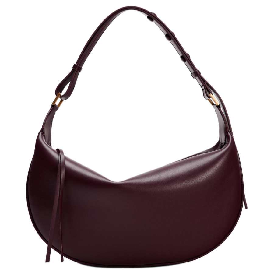 ZARA Pu Shoulder Bag Women's Dark Red Color