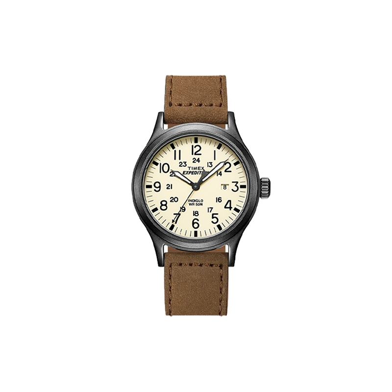 TIMEX Expedition Collection Wrist Watches Quartz Movement Leather Strap White Dial Men's Watches