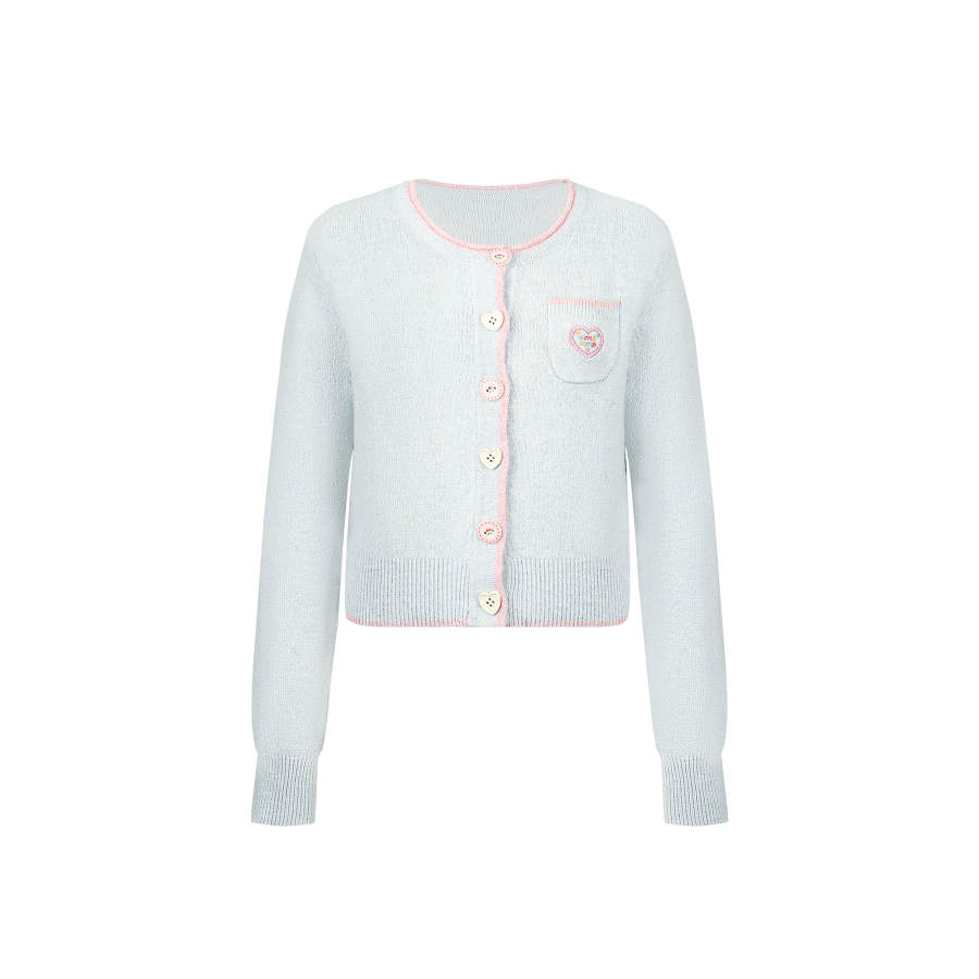 Umoumo Sweaters Women's Crew Neck Moderate Cardigan