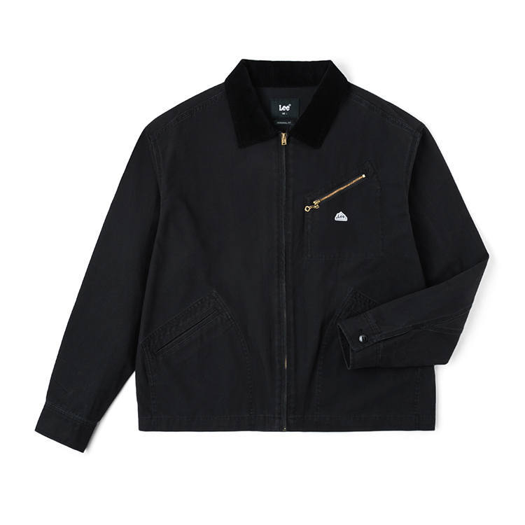 Lee Lee Jackets Men's Black Lapel Moderate Workwear