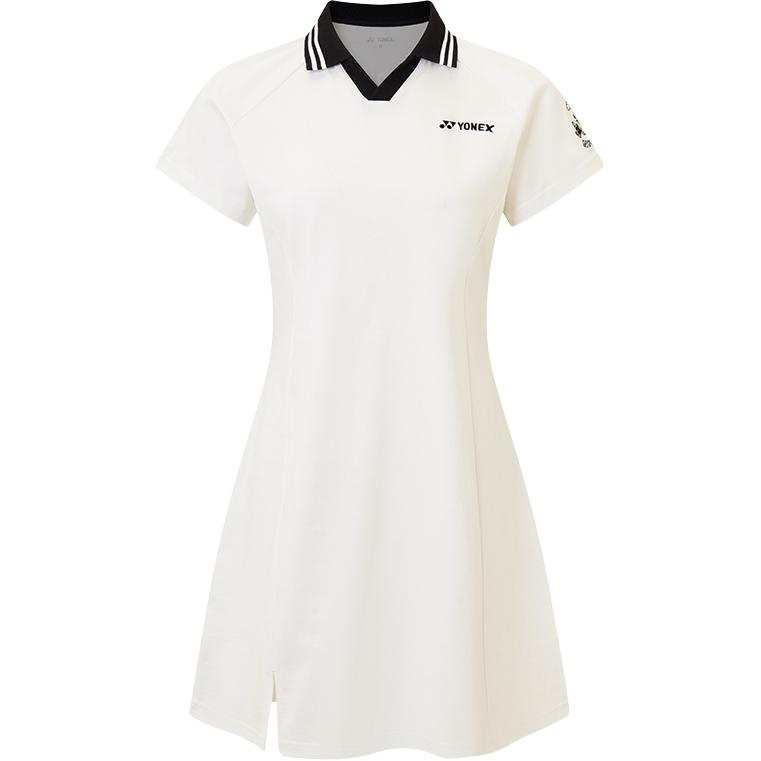YONEX Short Sleeved Dresses Women's V Neck Moderate Short Skirt