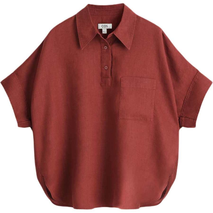 COS Shirts Women's Vermilion Lapel Moderate