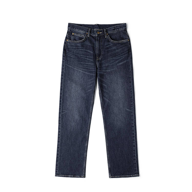 Lee Jeans Men's Dark Blue Moderate Straight Fit Pants