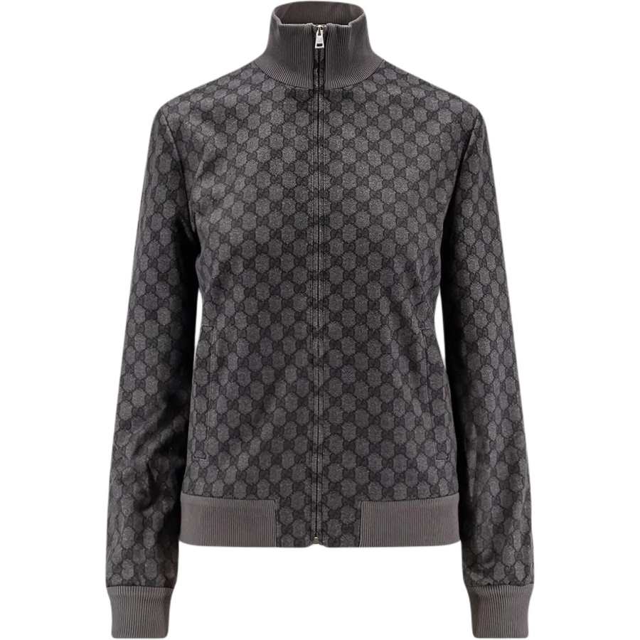 GUCCI GUCCI Printed Technical Jersey Zip Sweatshirt