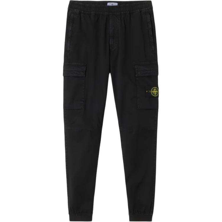 STONE ISLAND Logo Patch Straight Leg Trousers