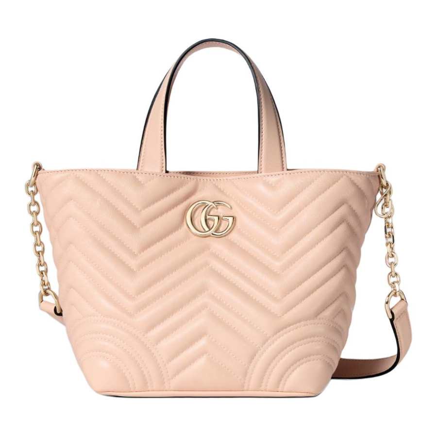 GUCCI Sheepskin Tote Handbag Mini Women's Light Pink