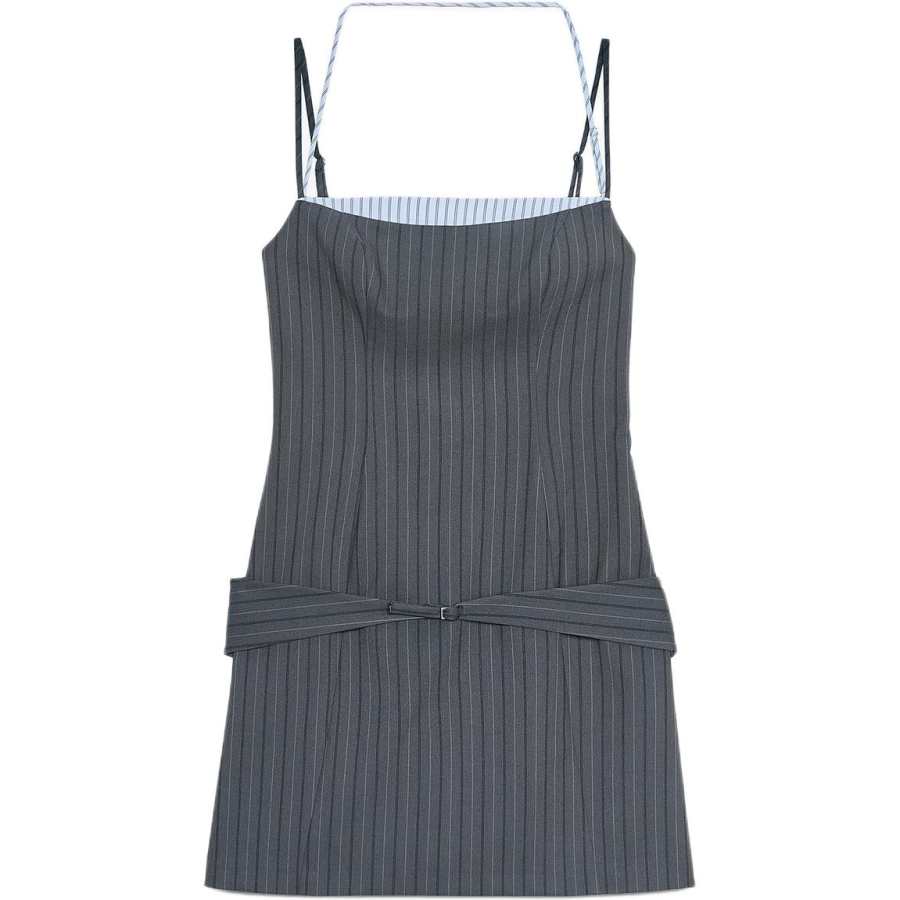 ZARA Slip Dresses Women's Blue/Gray Moderate Short