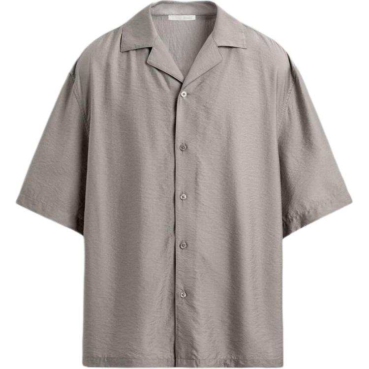ZARA Shirts Men's Light Mink Cuban Collar Moderate
