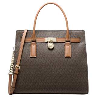 MICHAEL KORS Hamilton Artificial Leather Crossbody Handbag Large Women's Dark Brown