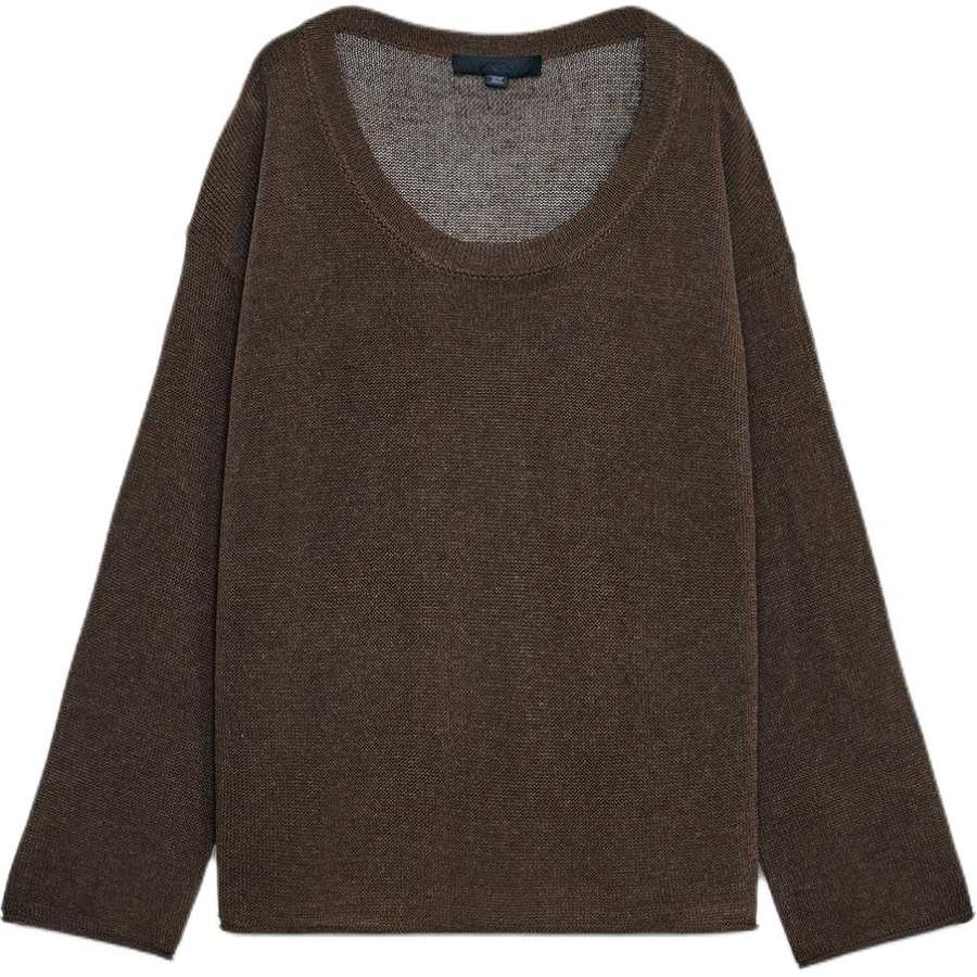 ZARA Knitwear Women's Brown Crew Neck Thin