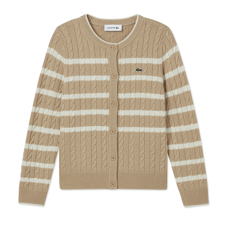 LACOSTE Knitwear Women's Crew Neck Moderate Cardigan