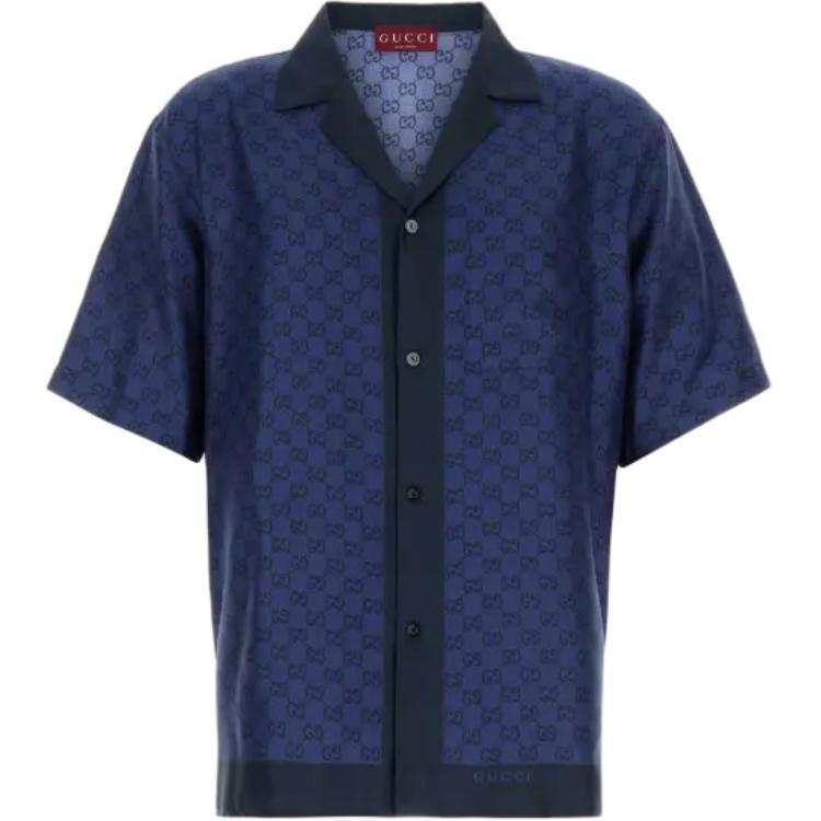 GUCCI Disco Monogrammed Short Sleeve Shirt