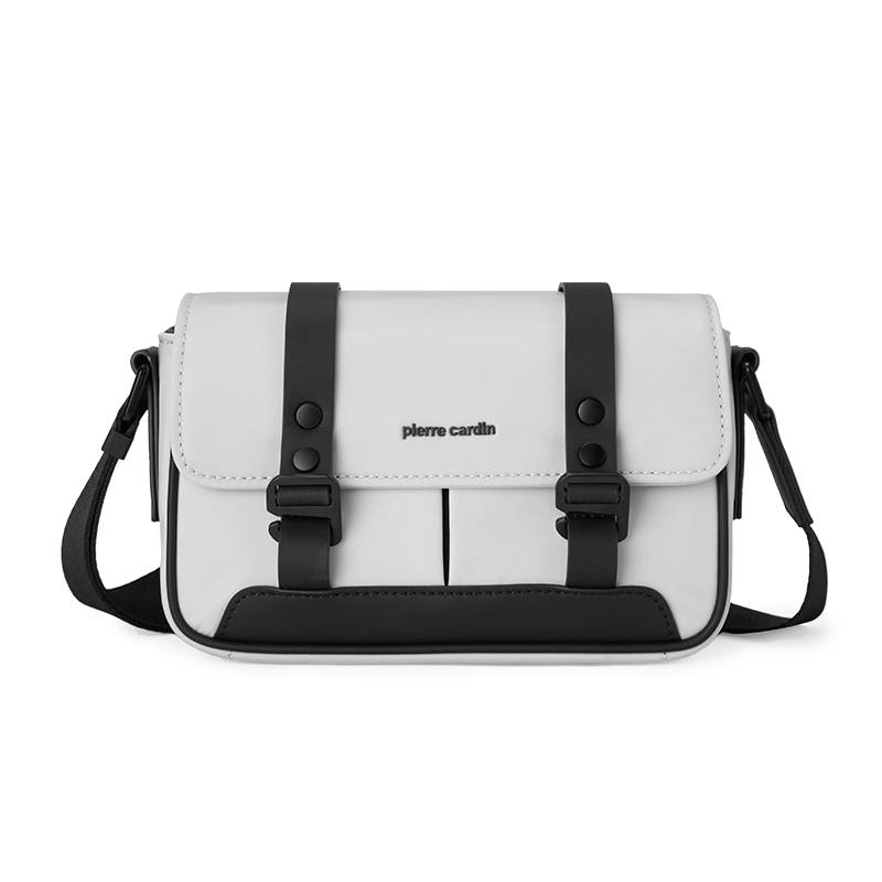 PIERRE CARDIN Nylon Crossbody Bags Small Men's Black/Green/White
