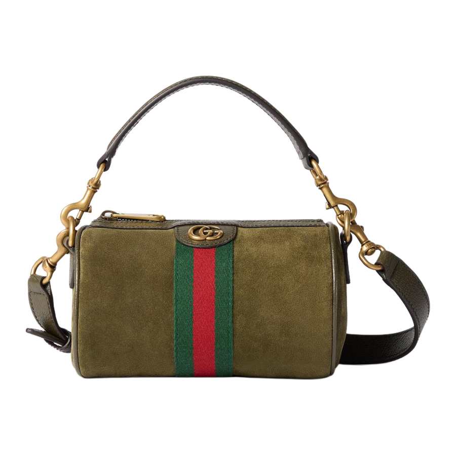 GUCCI Ophidia Suede Shoulder Bag, Crossbody Bag, Handbag Mini Women's Dark Green