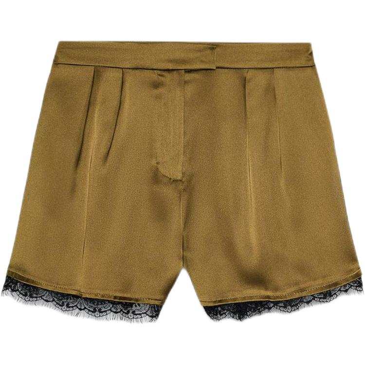 ZARA Casual Shorts Women's Yellow Green Moderate