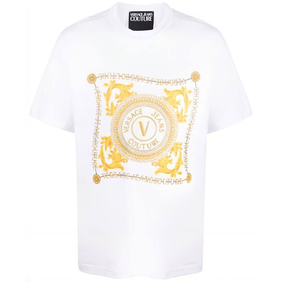 VERSACE JEANS Couture Logo Printed Crewneck T Shirt