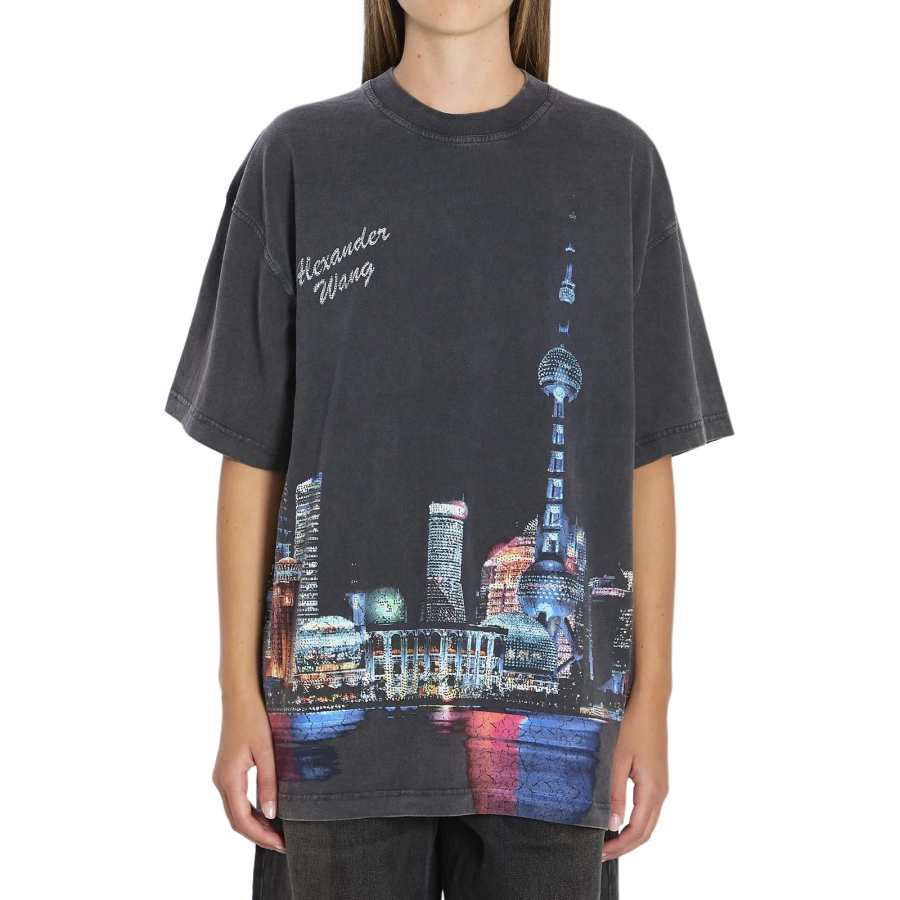 Alexander Wang Logo Printed Crewneck T-Shirt