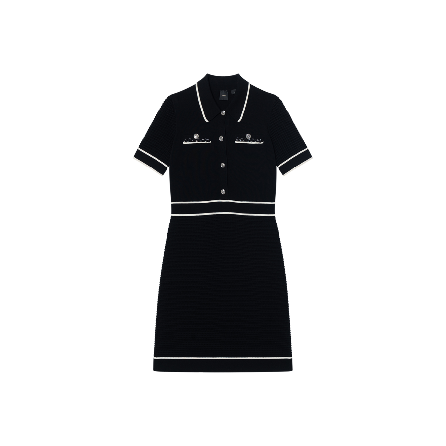 PINKO Short Sleeved Dress Women's Black