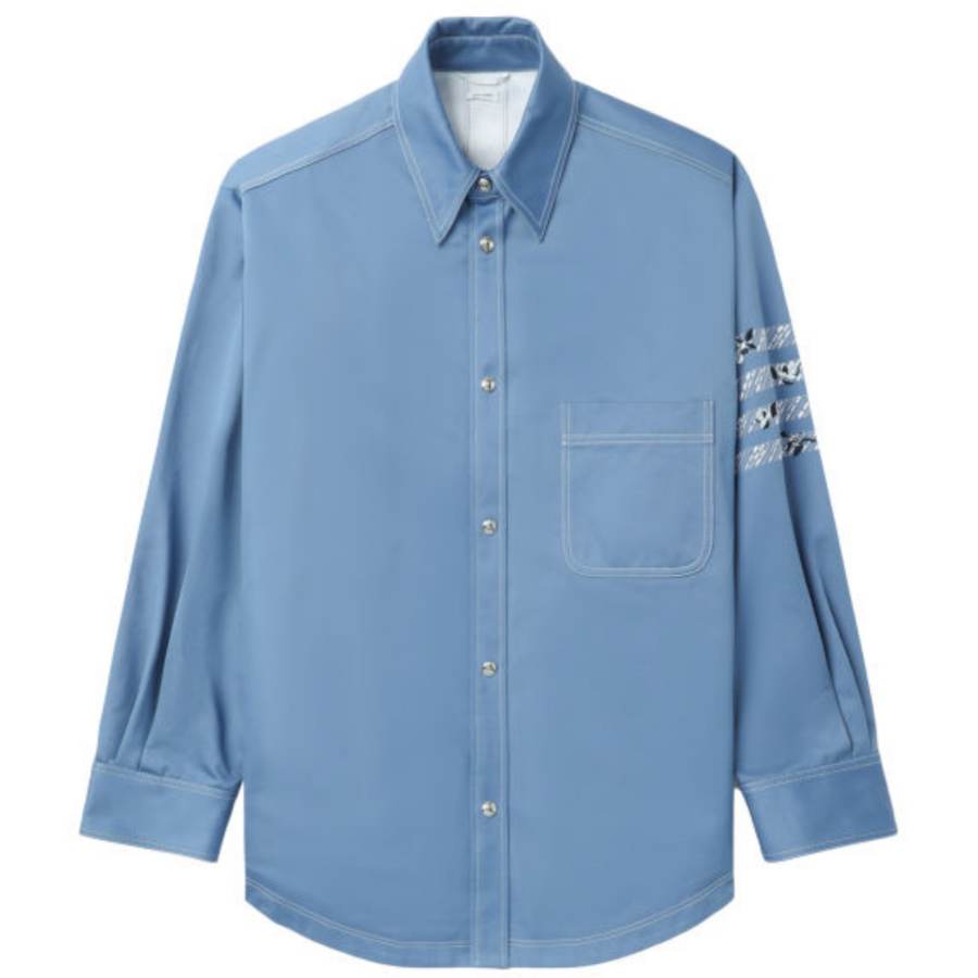 THOM BROWNE Thom Browne contrast-lining cotton jacket