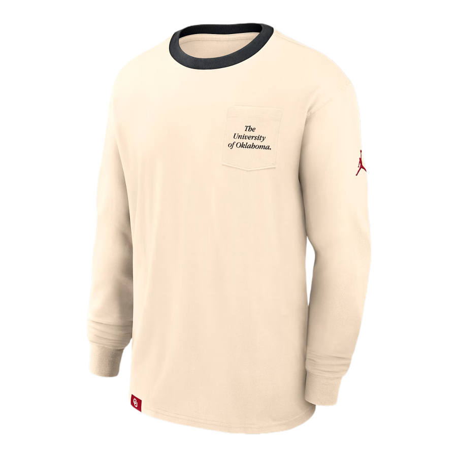 Jordan Jordan Oklahoma Athletic Prep Max90 Pocket Logo Men's Jordan Brand College Long-Sleeve T-Shirt
